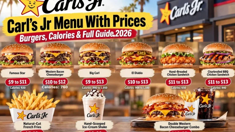 Carl’s Jr Menu With Prices: Burgers, Calories and Full Guide 2026